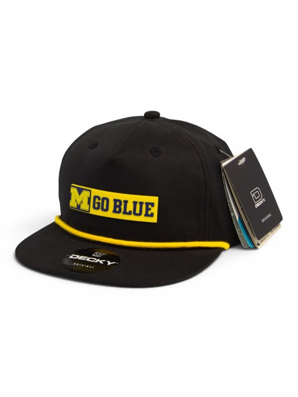 Michigan Wolverines GO BLUE Maize 3D Classic Rope Hat- Black/ Gold